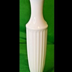 Classic White Fluted Vase